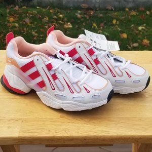 NWT Adidas Woman`s EQT Gazelle White Energy Pink Sneakers